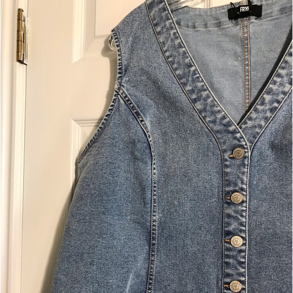 NWT Frye Denim Sleeveless Stretch Dress XXL - Picture 4 of 7